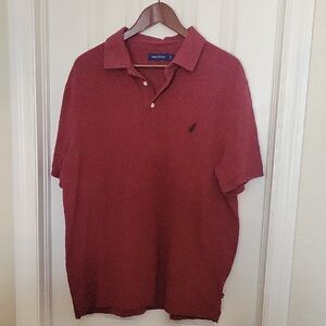 Nautica Men's Burgundy Polo Shirt
